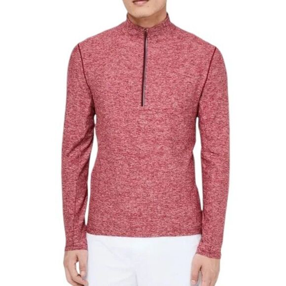Lululemon Surge Warm 1/2 Zip *Heathered Dark Sport Red - Picture 1 of 14